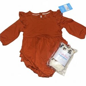 Ruffle Butts Orange Kids Matching Set